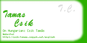 tamas csik business card
